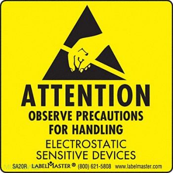 LABELMASTER Attn Observe Prec Hand Label 2 PK500, 51ZV48