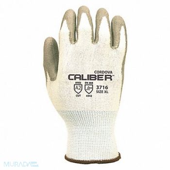 CORDOVA GLOVE Cut Resistant Gloves Whte Cut LevelA2 PR, 522T15