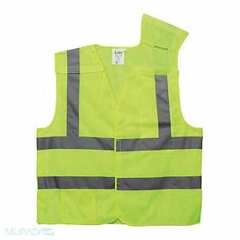 CORDOVA GLOVE High Visibility Vest Class II Lime L, 522T31