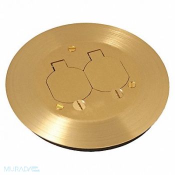 RACO Floor Box Cover Round 6-1/4 L Brass, 52AW83