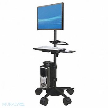AFC INDUSTRIES Telescopic Medical Cart Mahogany 46 H, 52AY38