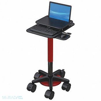 AFC INDUSTRIES Laptop Cart Black/Red 48 H x 18 W, 52AY29