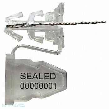 TYDENBROOKS Padlock Seals Clear PK50, 52CA10
