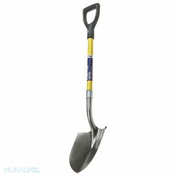 ABILITY ONE Round Point Shovel D-Grip Handle 14 ga., 52CD19
