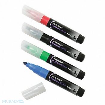 ABILITY ONE Dry Erase Markers Bullet PK4, 52CE60