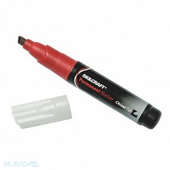 ABILITY ONE Permanent Marker Red Chisel PK12, 52CE64