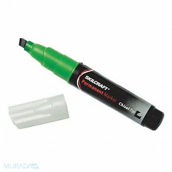 ABILITY ONE Permanent Marker Green Chisel PK12, 52CE67