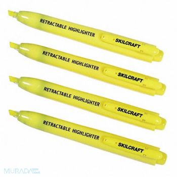 ABILITY ONE Highlighter Yellow PK4, 52CE76