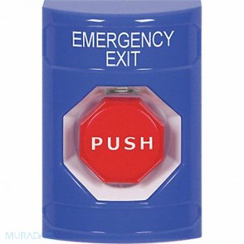 SAFETY TECHNOLOGY INTERNATIONAL Emergency Exit Push Button Key-To-Reset, 52CG09
