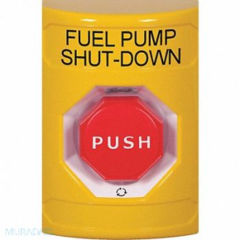 SAFETY TECHNOLOGY INTERNATIONAL Fuel Pump Shutdown Push Button 2-7/8 D, 52CG16