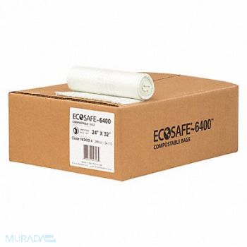 ECOSAFE-6400 Trash Bag 13 gal Green PK288, 52CG73