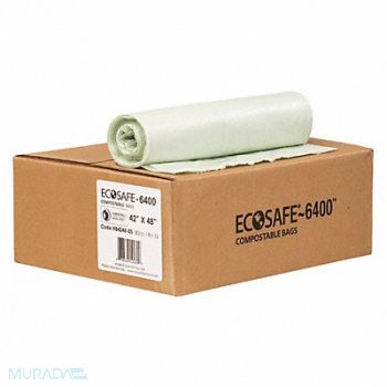 ECOSAFE-6400 Trash Bag 55 gal Green PK80, 52CG81