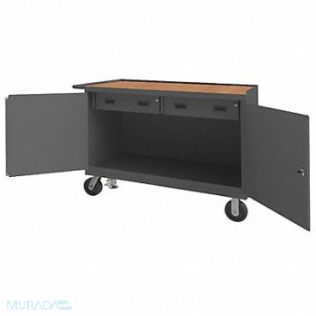 DURHAM MFG Mobile Cabinet Bench Hardboard 48 W 24 D, 52CK78
