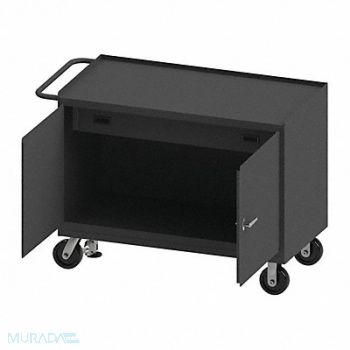 DURHAM MFG Mobile Cabinet Bench Steel 48 W 24 D, 52CK79