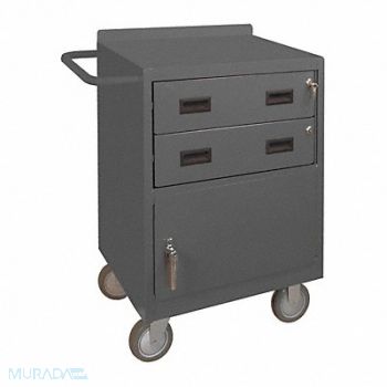 DURHAM MFG Mobile Cabinet Bench Steel 24 W 18 D, 52CL46