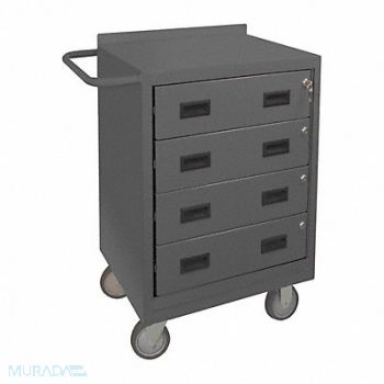 DURHAM MFG Mobile Cabinet Bench Steel 24 W 18 D, 52CL47