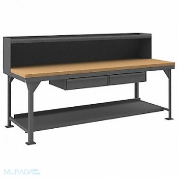 DURHAM MFG Workbench Steel 96 W 36 D, 52CL89