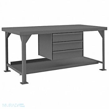DURHAM MFG Workbench Steel 72 W 36 D, 52CL90