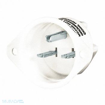 GRAINGER APPROVED Flanged Inlet White 15 A Oval 6-15P, 52HC30