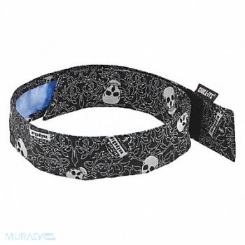 CHILL-ITS BY ERGODYNE Evaporative Cooling Bandana Black/White, 52HZ94