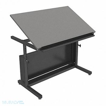 VERSA PRODUCTS Slanted Art Table 30 D Gray Top, 52JD66