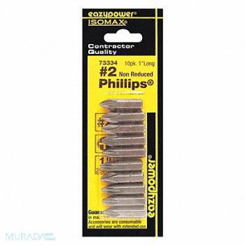 EAZYPOWER Insert Bit 1/4 Phillips #2 1 PK10, 52JL90
