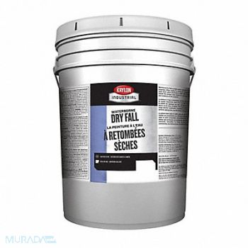 KRYLON INDUSTRIAL Dry Fall Paint Black Flat 5 gal Pail, 52JN62
