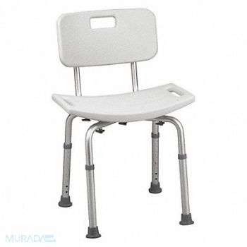 HEALTHSMART Bath Seat Plastic 17 in Seat W, 52JT48