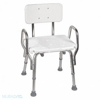 DMI Shower Seat Plastic 19 in Seat W, 52JT57