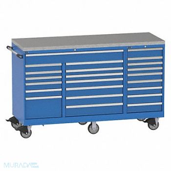 LISTA Mod Drwr Cab 48 H 23 Drwr Bright Blue, 52JU62