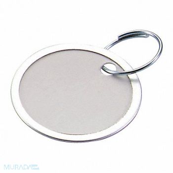 LUCKY LINE PRODUCTS Key Tag White 1-1/4 W x 1-1/4 H PK25, 52JU63