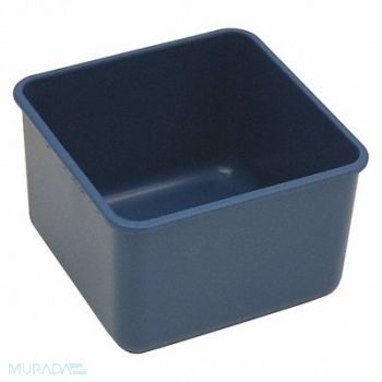 DETECTAMET INC. Square Storage Box Plastic Blue 800mL, 52JV30