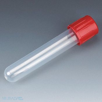 GLOBE SCIENTIFIC Test Tube with Cap 5mL 75mm L PP PK1000, 52JV66