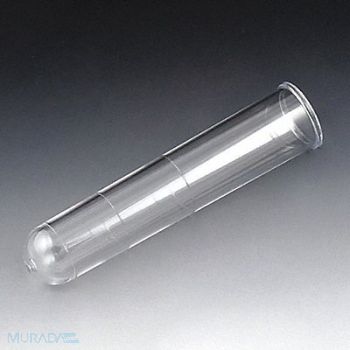 GLOBE SCIENTIFIC Test Tube With Rim 8mL 75mm L PS PK2500, 52JW24