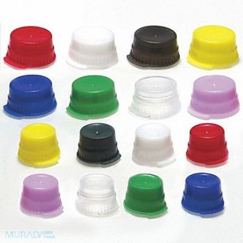 GLOBE SCIENTIFIC Snap Cap Polyethylene Yellow PK1000, 52JW43