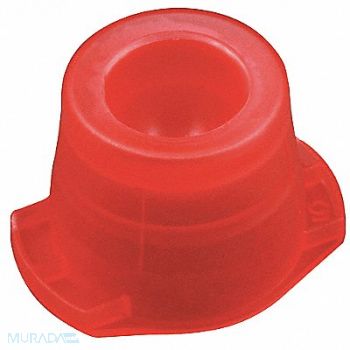 GLOBE SCIENTIFIC Cap Snap On Polyethylene Red PK1000, 52JW65