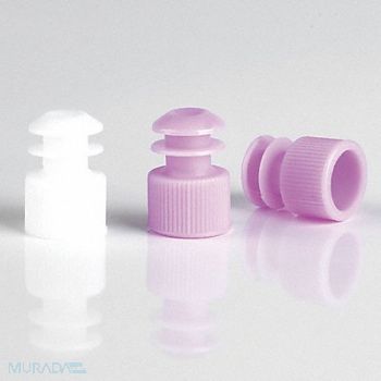 GLOBE SCIENTIFIC Flange Cap Polyethylene White Clr PK1000, 52JW76