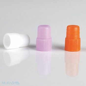 GLOBE SCIENTIFIC Plug Cap Polyethylene Yellow PK1000, 52JW94