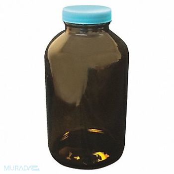 LAB SAFETY SUPPLY Safety Coated Bottle 950mL Gls Wide PK12, 52KA38