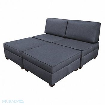 DUOBED King Sleeper 72 W x 72 D Blue Upholstery, 52NC22
