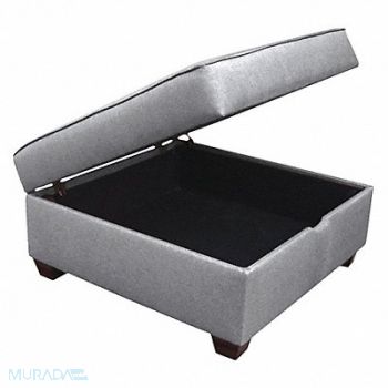 DUOBED Storage Ottoman 36 W Gray Upholstery, 52NC30