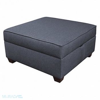 DUOBED Storage Ottoman 30 W Blue Upholstery, 52NC32