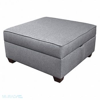 DUOBED Storage Ottoman 30 W Gray Upholstery, 52NC35