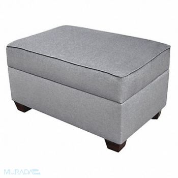 DUOBED Storage Ottoman 24 Wx18 H Gry Upholstery, 52NC70