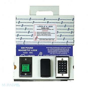 ALARM CONTROLS Access Control System Kit Silver/Black, 52ND15
