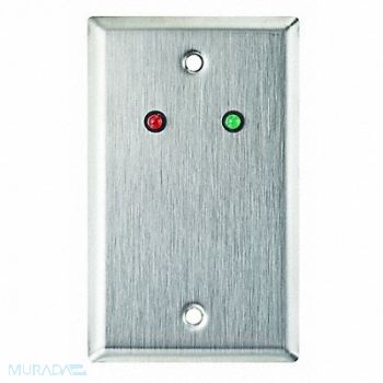 ALARM CONTROLS Wall Plate Single Gang Stainless Steel, 52ND34
