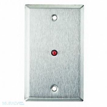 ALARM CONTROLS Wall Plate Single Gang Stainless Steel, 52ND36