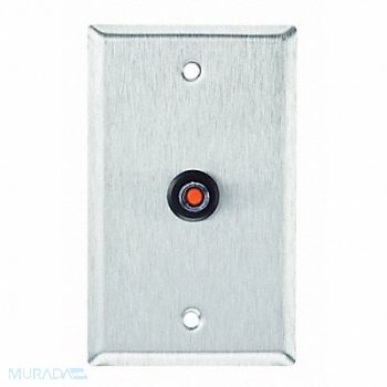ALARM CONTROLS Wall Plate Single Gang Stainless Steel, 52ND37