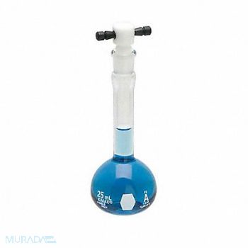 KIMBLE Volumetric Flask 100mL Clear PK12, 52NJ68