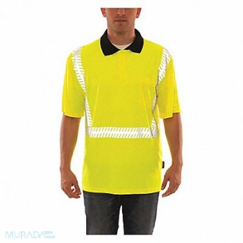 TINGLEY Polo Shirt Size 5XL Hi-Vis Green/Yellow, 52NT83